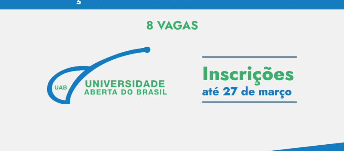 BANNER NOTÍCIA - Seleção de bolsistas UAB - vários cursos 8 vaga