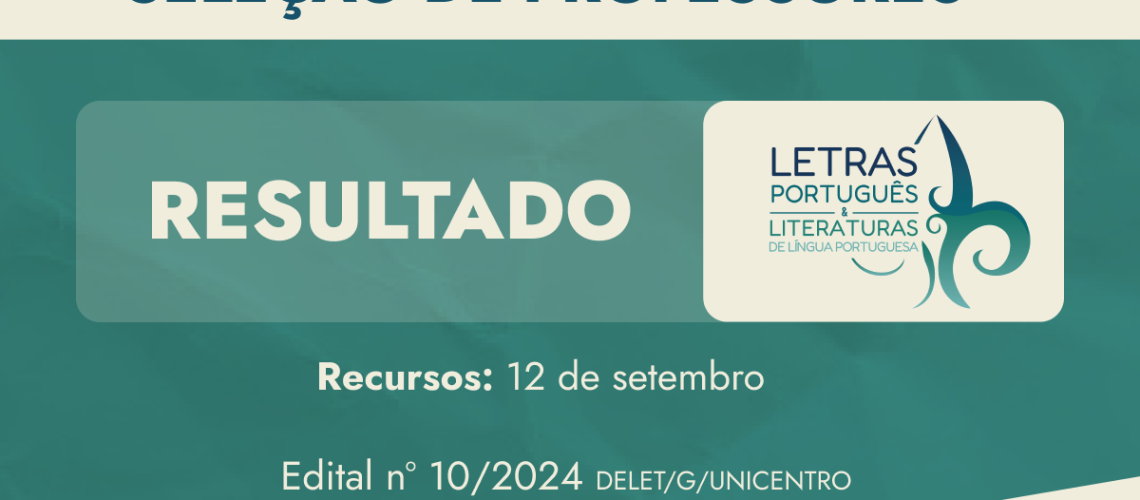 BANNER NOTÍCIA Seleção de professores - letras RESULTADO