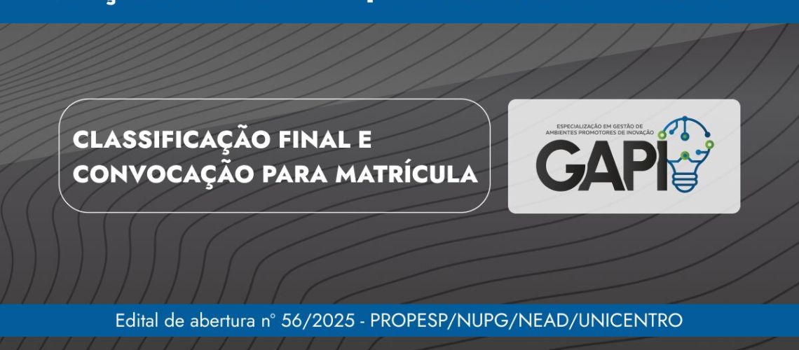 BANNER NOTÍCIA - seleção de alunos vagas remanescentes edital 56-2025 - MATRÍCULAS E CLASSIFICAÇÃO FINAL