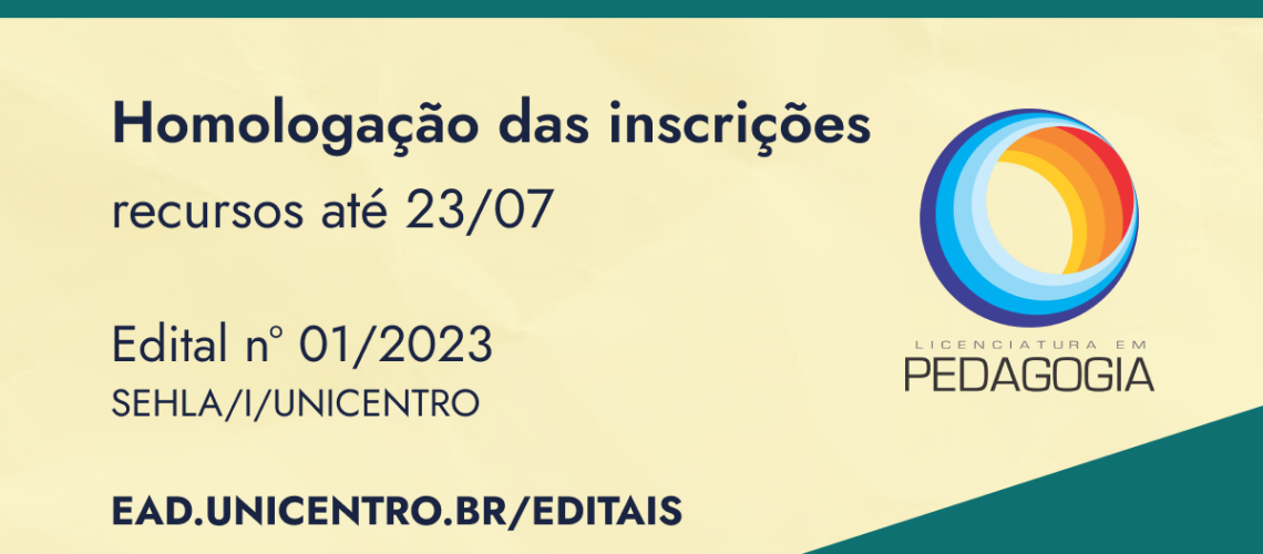 Baner Seleção de Professores Pedagogia Homologação