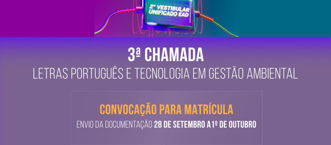 Banner 3ª chamada