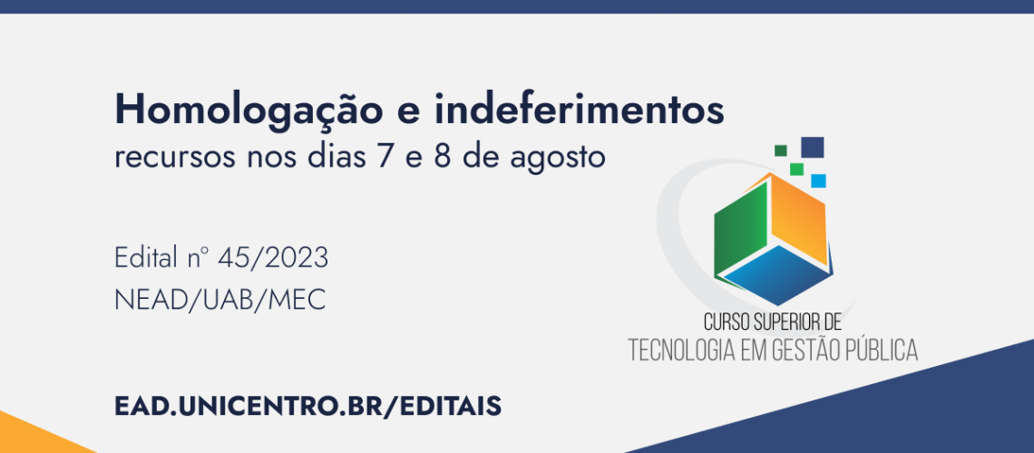 Banner Homologação Seleção de tutores TGP