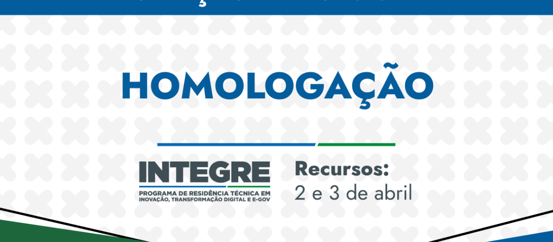 Banner Notícia - INTEGRE - homologação
