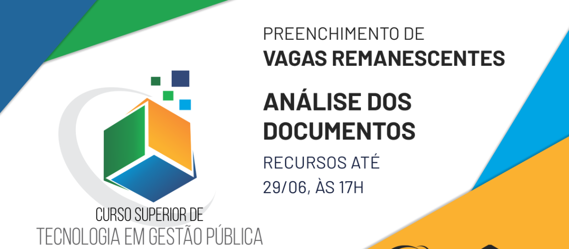 Banner análise de documentos vagas remanescentes