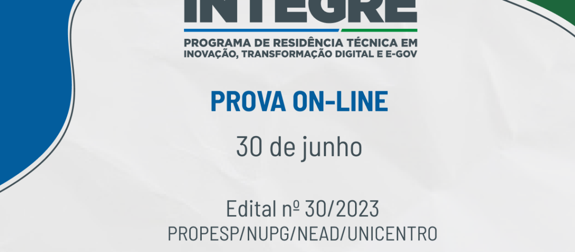 Banner convocação provas integre