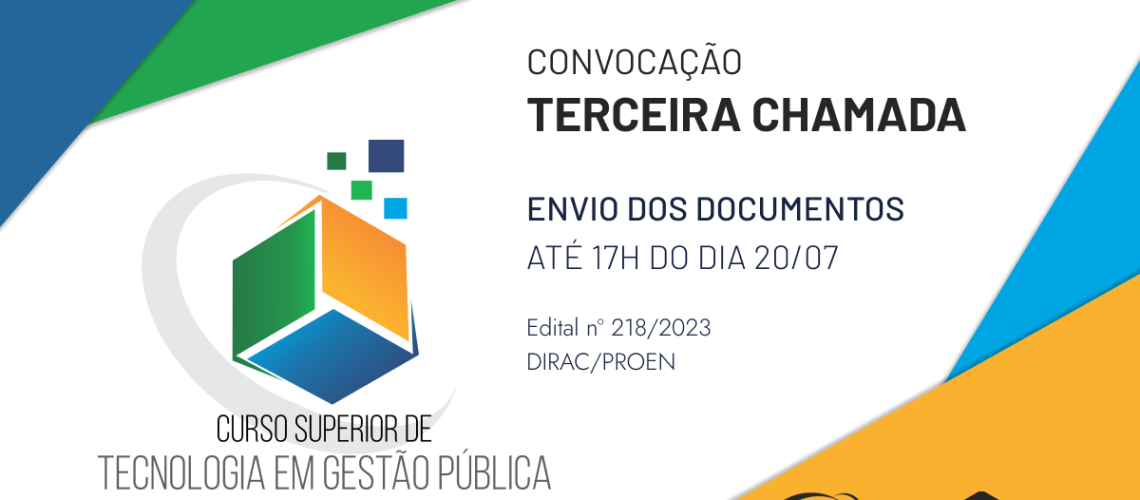 Banner convocação vagas remanescentes 3ª chamada