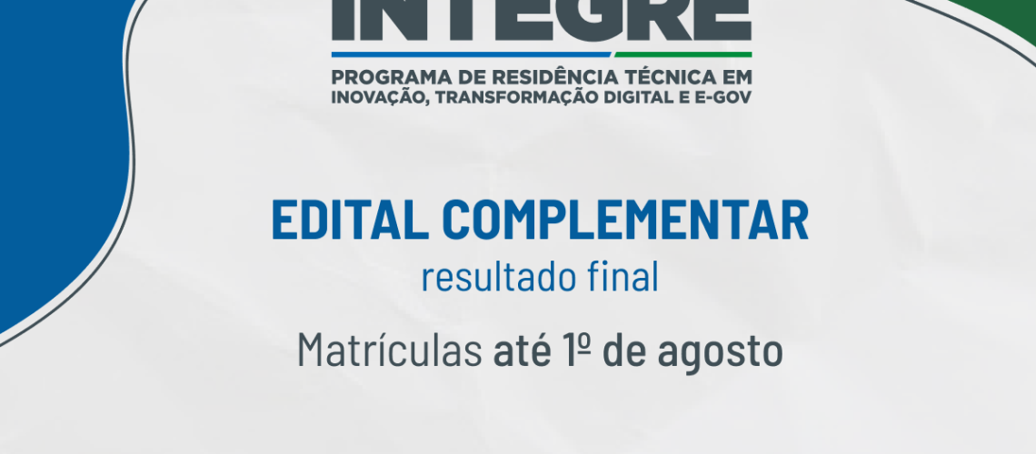 Banner edital complementar integre
