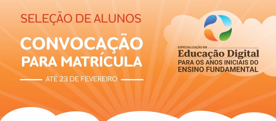 Banner educação digital UVPR classificação final e convocação para matrículas