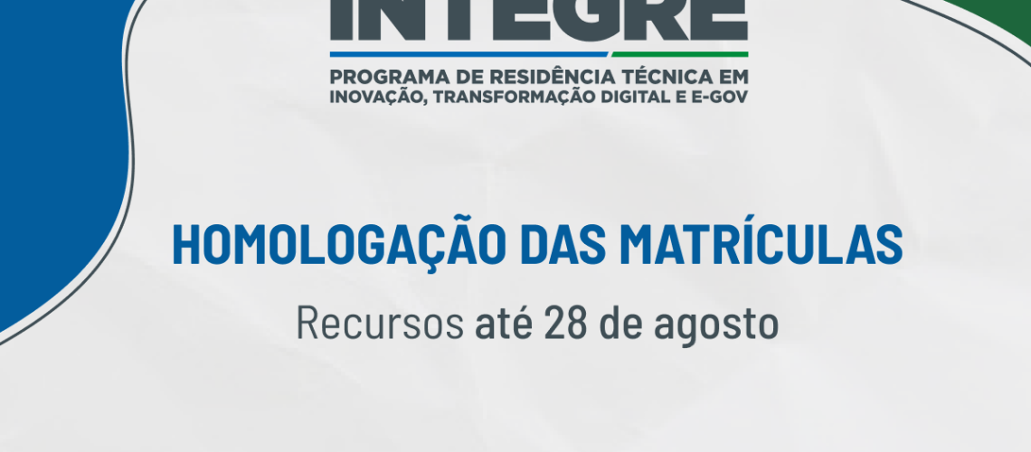 Banner homologação matrículas integre