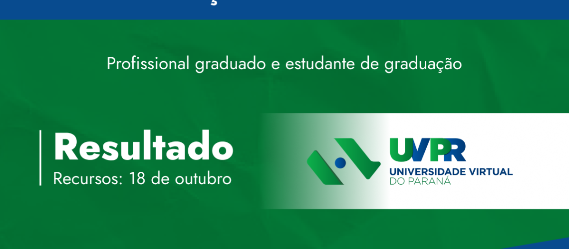 Banner notícia - edital 50 resultado uvpr