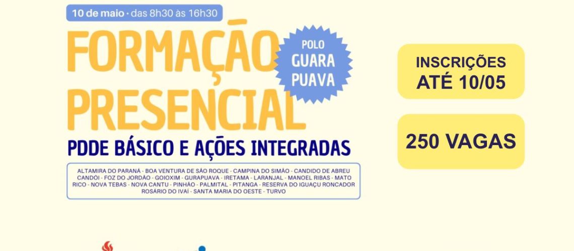 Banner noticia -formação presencial
