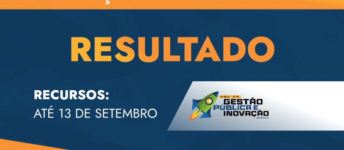 Banner noticia seleção de PROFESSORES MBA RESULTADO