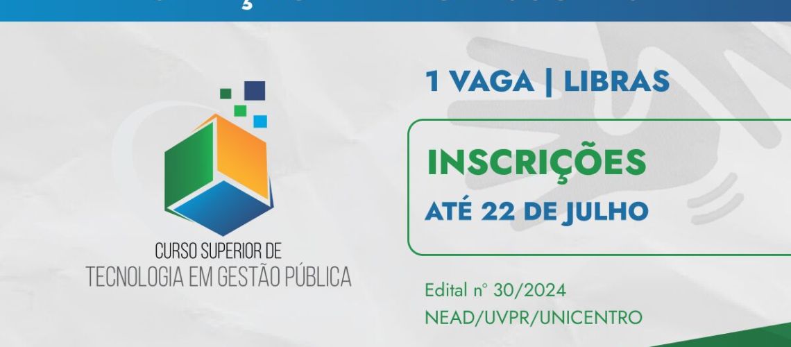 Banner noticia seleção de PROFESSORES TGP libras
