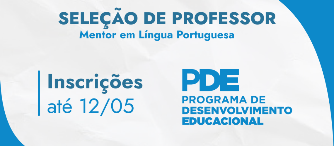 Banner noticia seleção de professores pde
