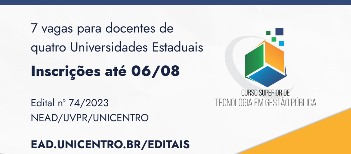 Banner prorrogação seleção de professores TGP