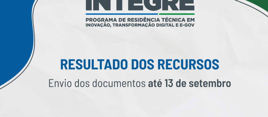 Banner resultado recurso homologação matrículas integre