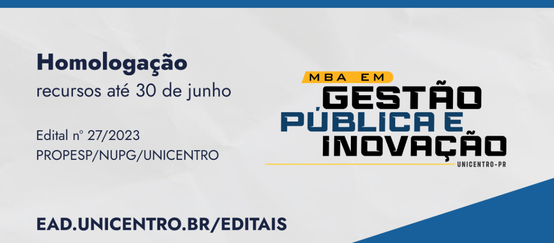Banner seleção de alunos MBA