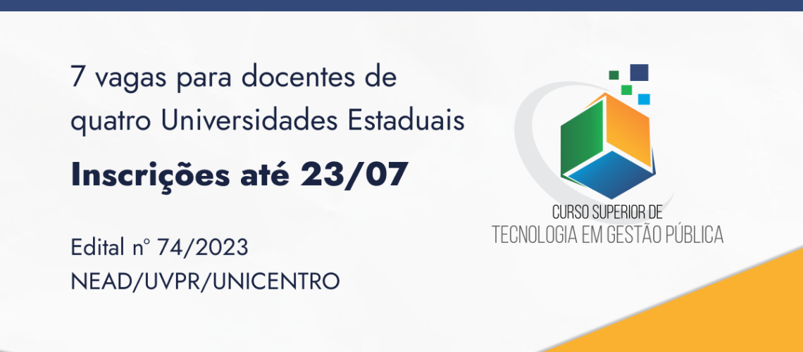 Banner seleção de professores TGP