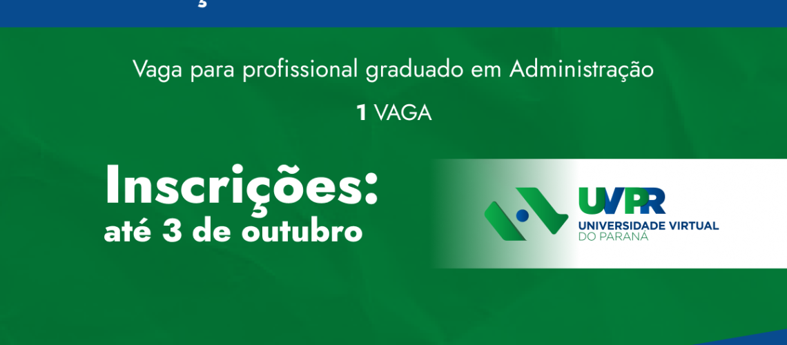 Benner notícia - seleção de bolsistas técnicos UVPR ABERTURA edital 50