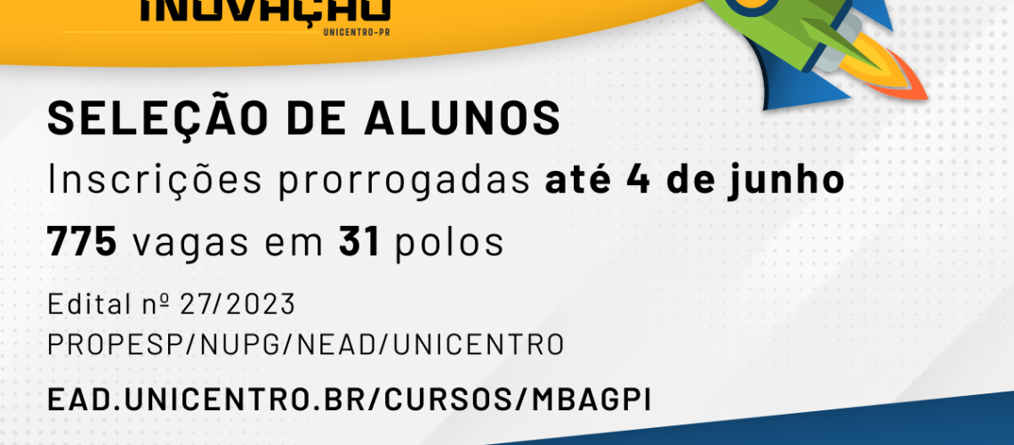 Prorrogação Baner MBA Geral Notícia