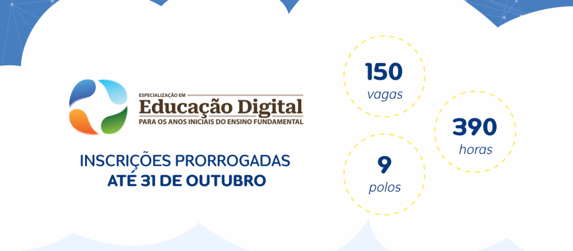 Prorrogação - Banner educação digital unicentro vagas