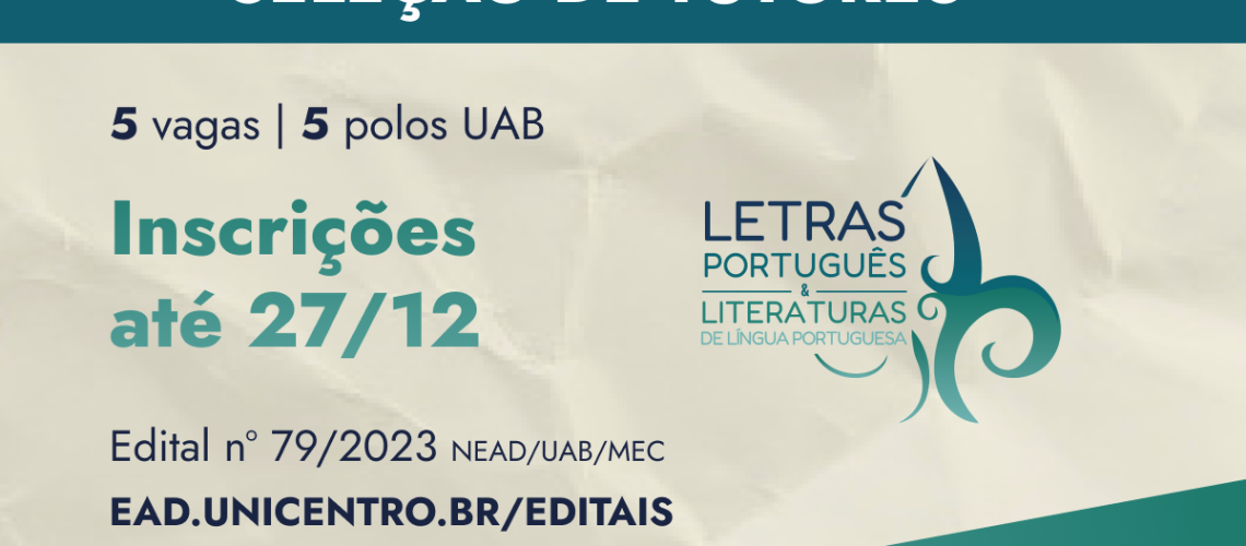 Seleção de Tutores letras banner notícia -