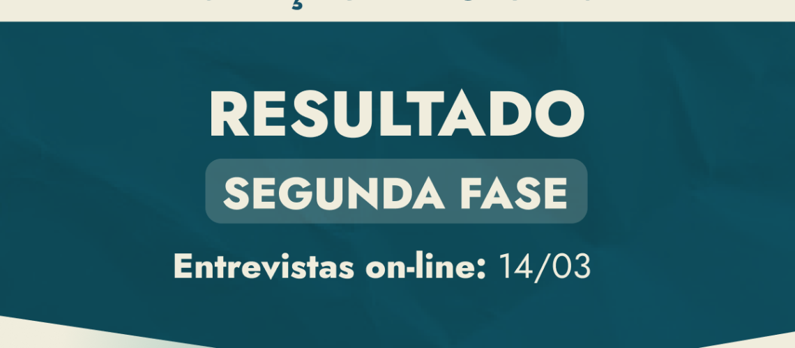 Seleção de Tutores letras banner notícia - 2° fase RESULTADO