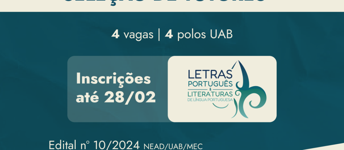 Seleção de Tutores letras banner notícia site