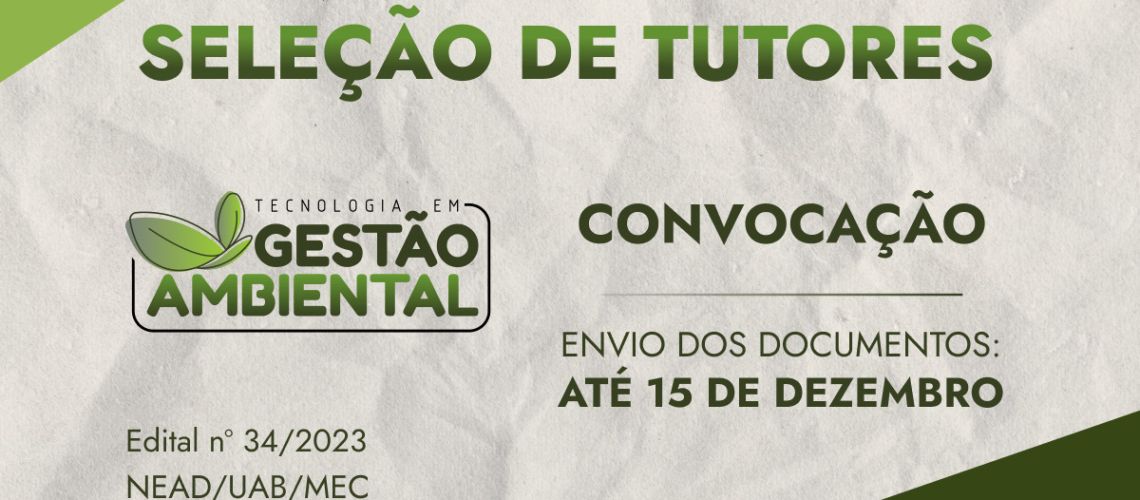 Seleção de tutores TGA _ BANNER NOTÍCIA _ convocação