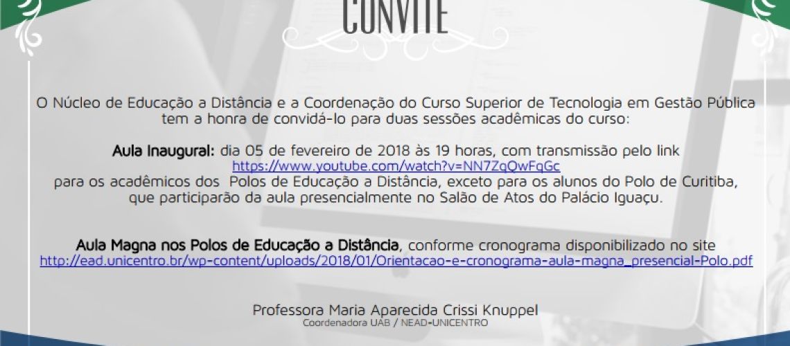 convite alunos externos